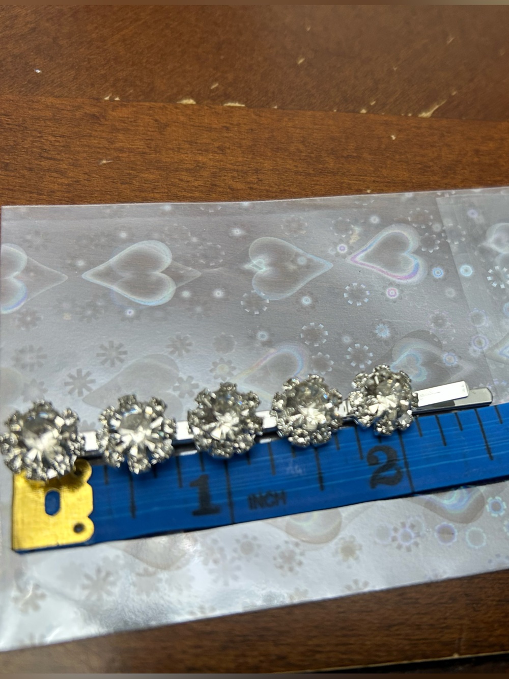 Crystal Rhinestone Hair Pin Set - Pink - Picture 3 of 3